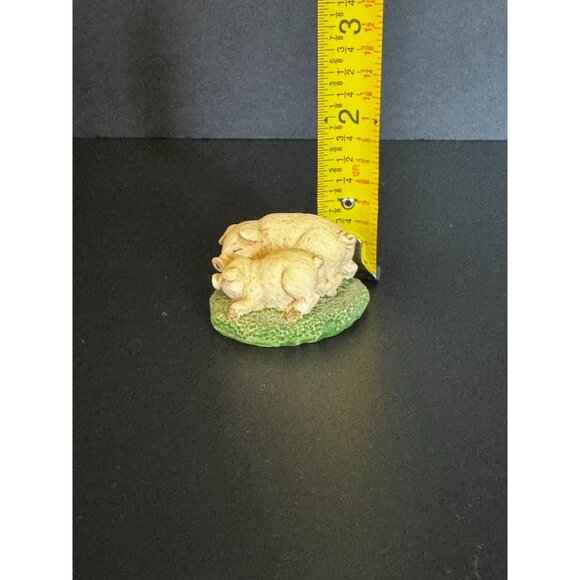 Adorable Pig Figurine Set Of 3 Farmhouse Style Resin Decor Featuring Playful & R - Picture 8 of 14